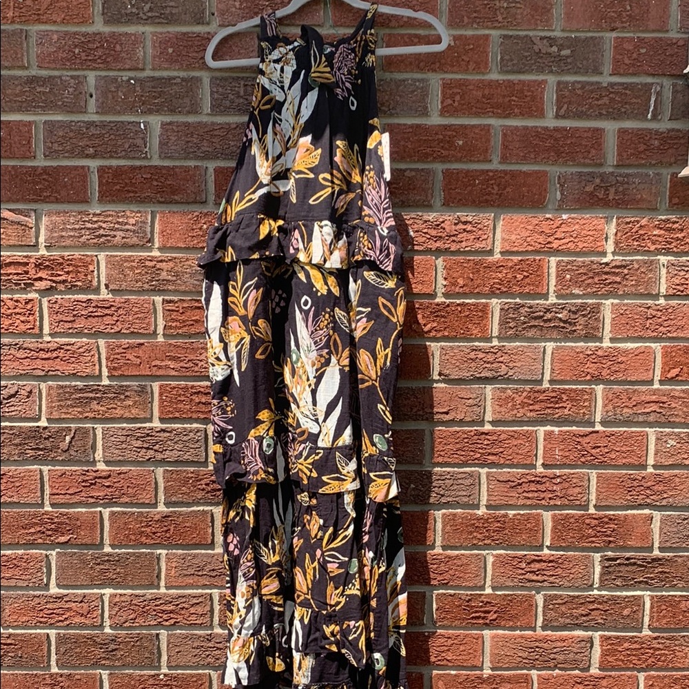 Floral Black Free People Maxi Dress